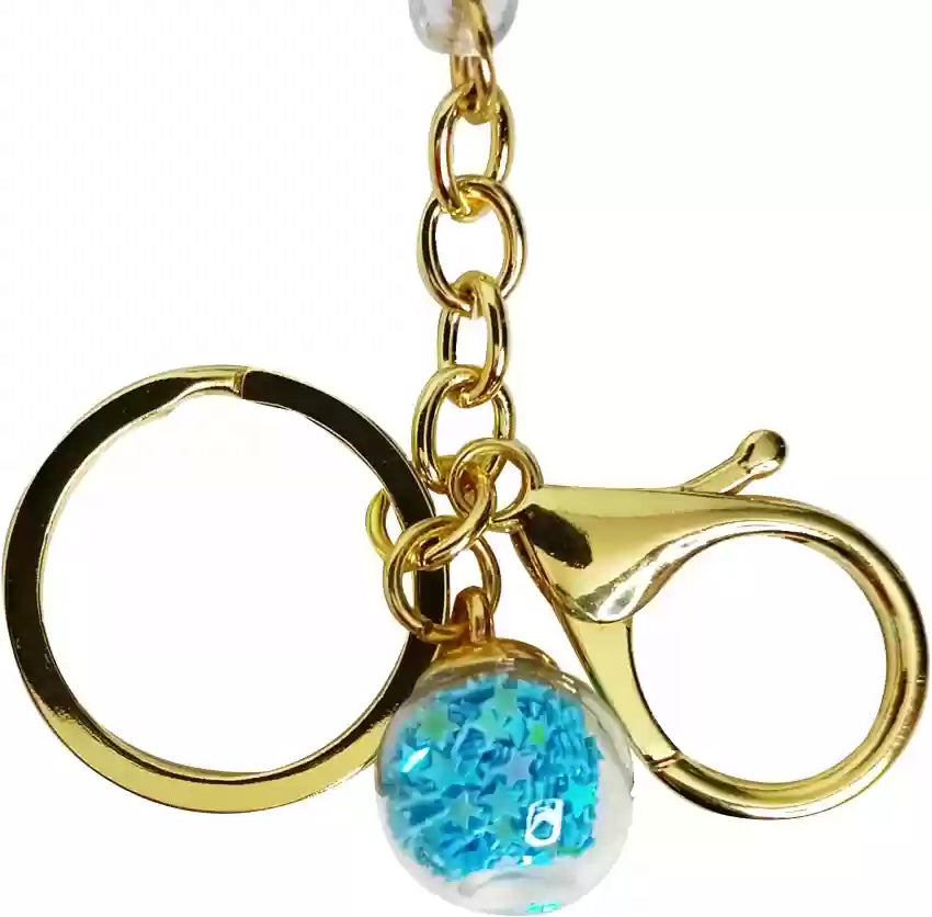 Marine Life Liquid Keychain – Quicksand Bottle Keyring for Kids, Teens, and Gifting