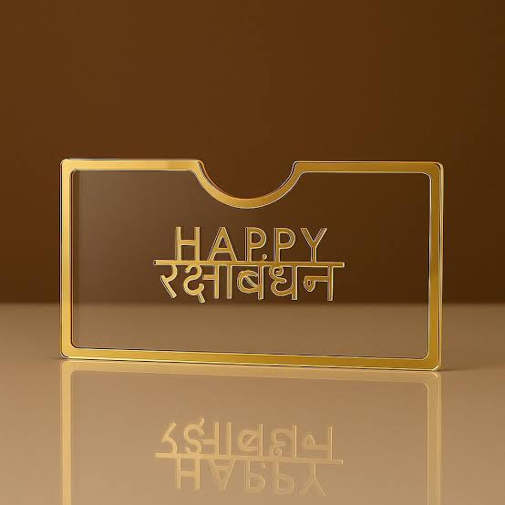✨ Rakshabandhan Acrylic Money Envelope | Premium Gift Envelope for Rakhi ✨(Pack of 4)