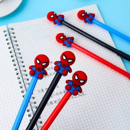 Quirky Character Gel Pens – Donut, Spiderman, Peppa Pig, Batman & More (Smooth Writing, Kids Stationery)