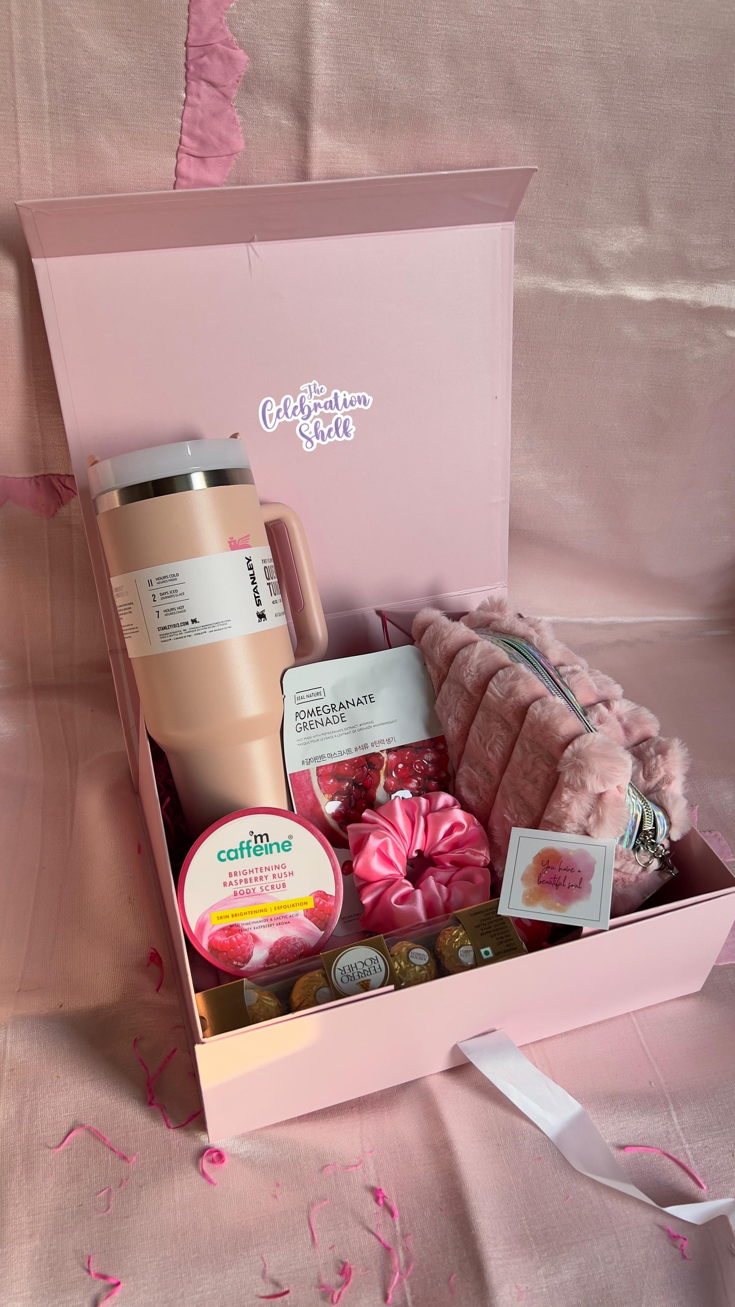 Blush Luxe Gift Hamper – Aesthetic Pink Box for Sisters, Bridesmaids, Friends & Her