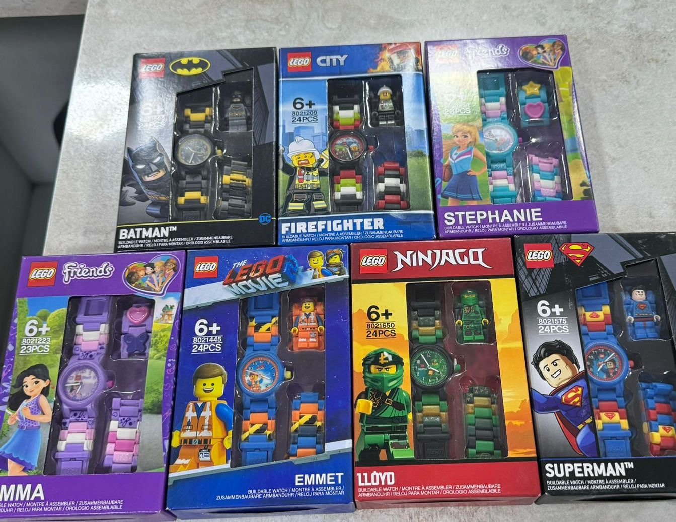 Original LEGO Watches with Box Packing – 7 Themes Available