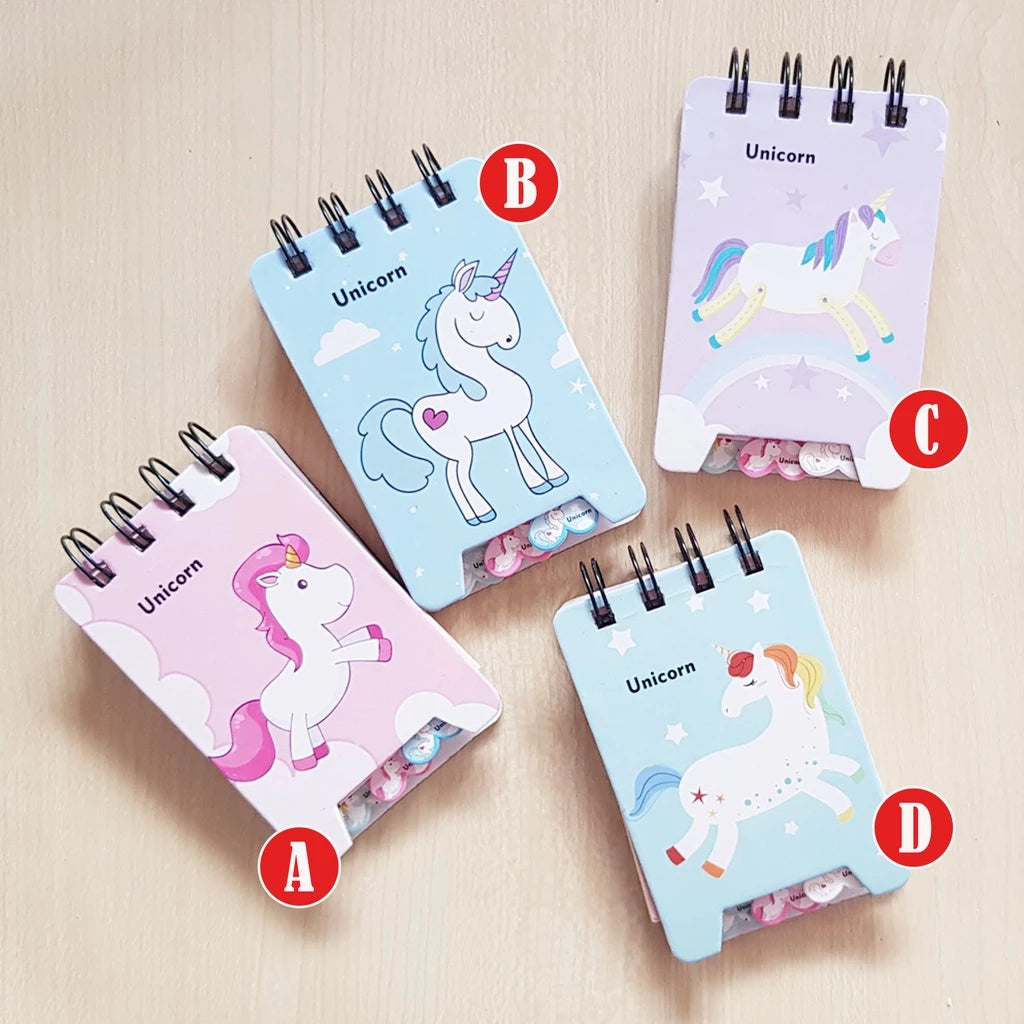Unicorn Mini Notebook / Fancy Diary with Ruled Sheets & Dividers – Perfect Gift for Kids & Adults