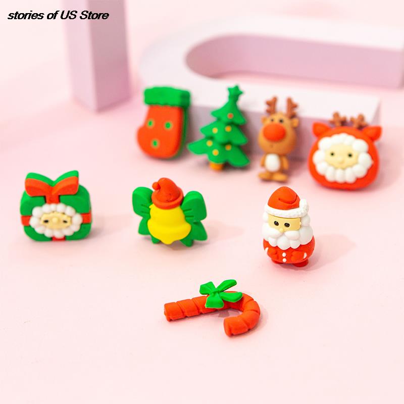 Cute Christmas Mini Erasers Pack of 4