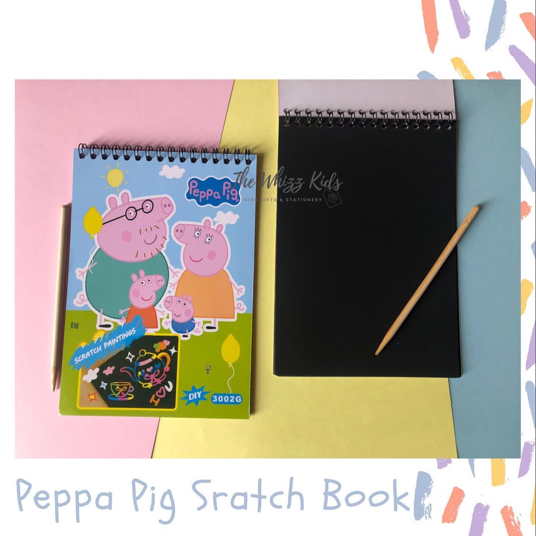 Propia Pig Scratch Book for Kids – A5 Creative Activity Book,Perfect for Hampers and Gifting