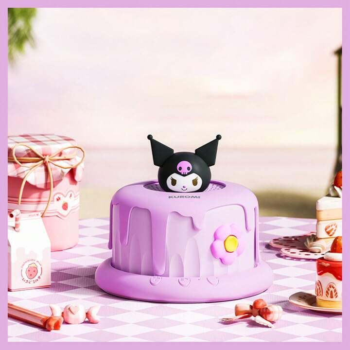 Sanrio Cake-Shaped Kuromi Bluetooth Speaker โ Cute Wireless 5W Speaker for Gifting & Decor (1200mAh, Bluetooth 5.0)