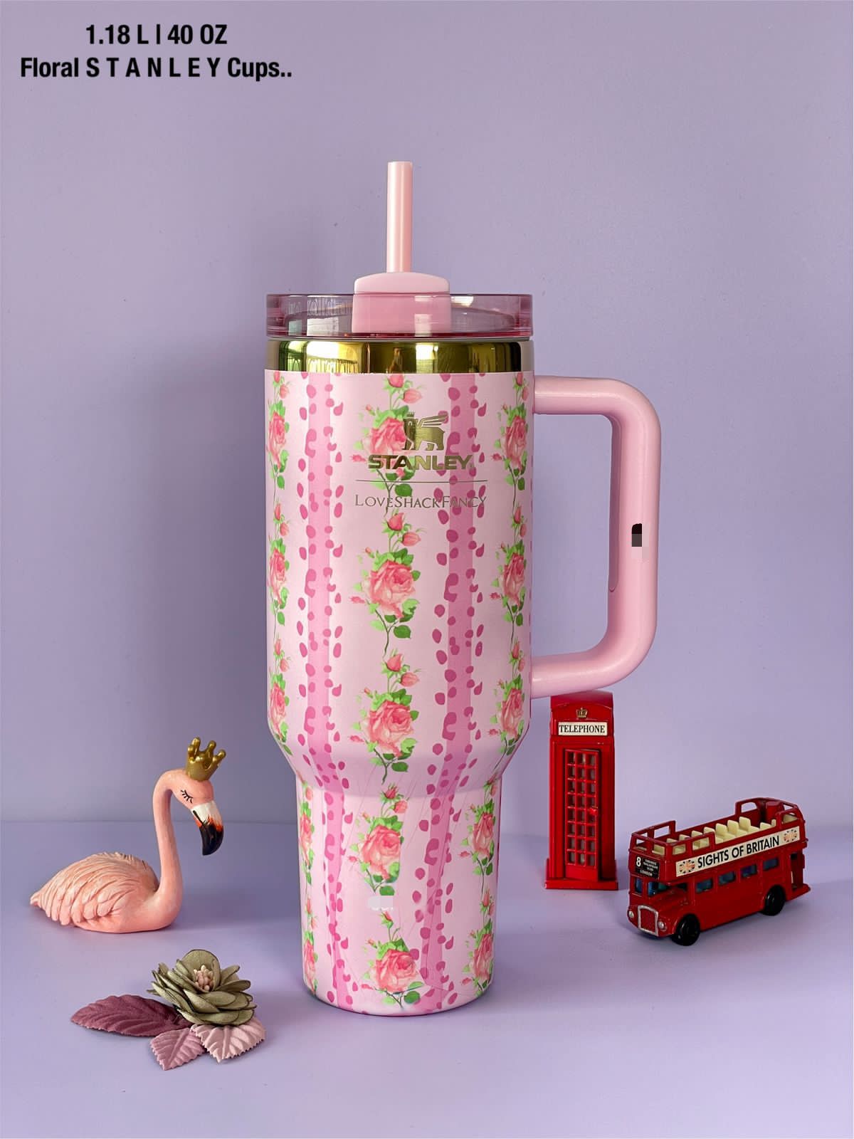 Stanley Floral Print Quencher H2.0 Insulated Tumbler (40 OZ | 1.18L)