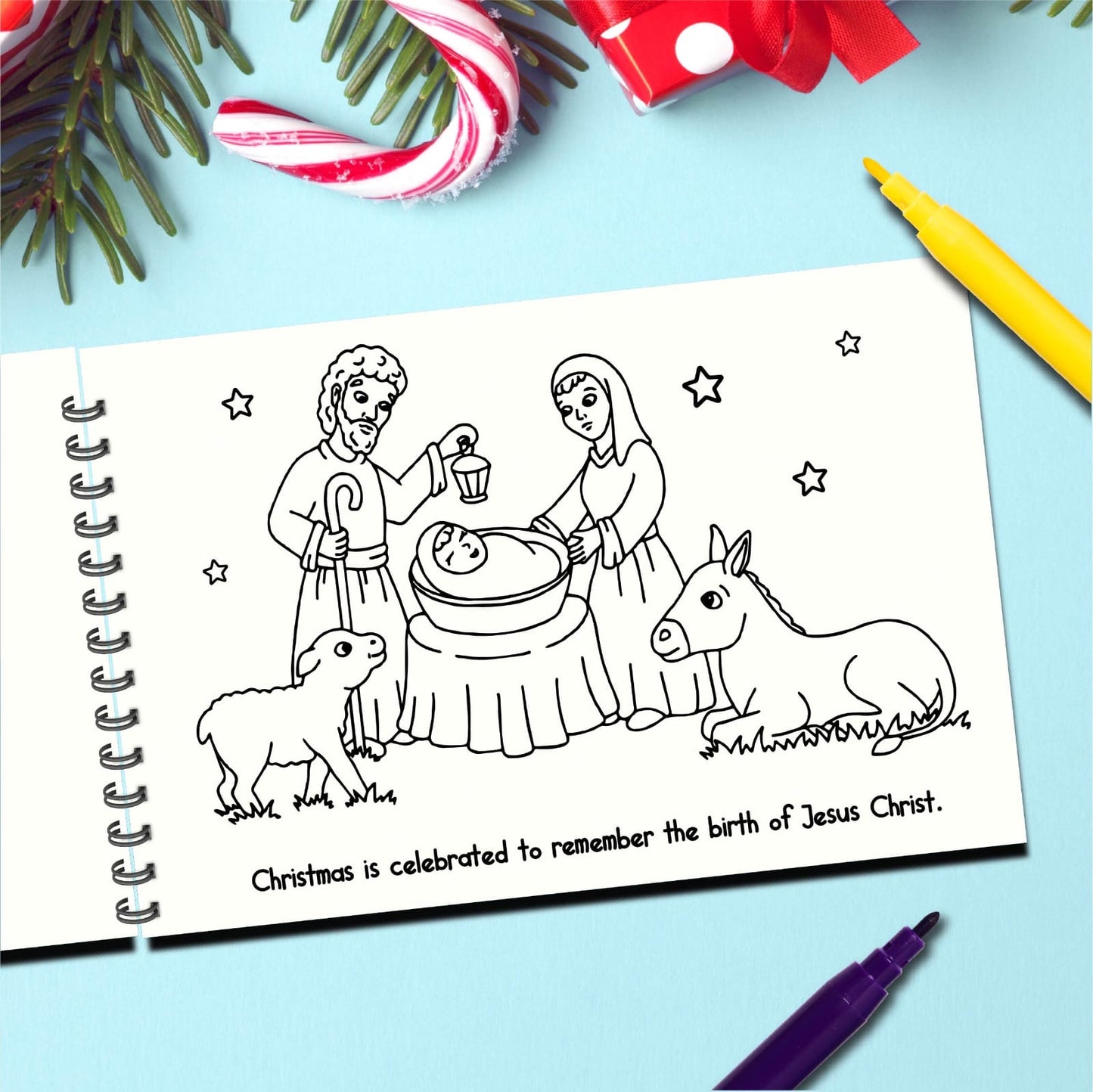 Personalized Christmas Coloring Book
