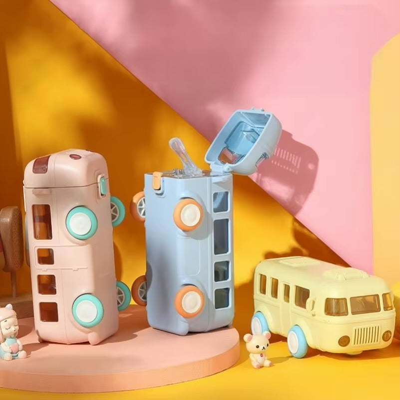 Kids Bus Sipper Bottle β 500ml BPA-Free Water Bottle with Strap | Online India