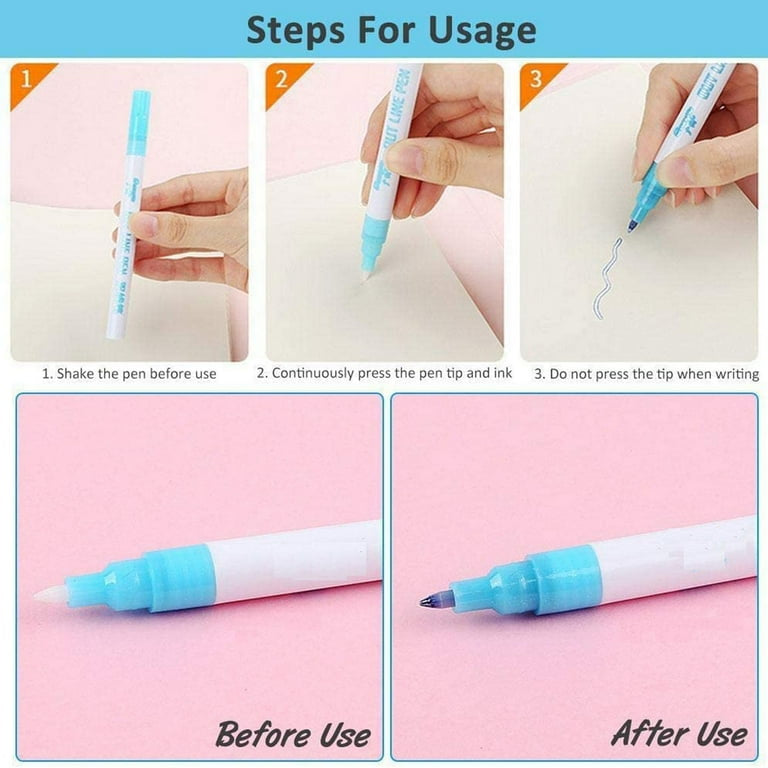 Super Quality Outline Pen for Art – Metallic Pigment Ink (Pack of 8 Color Shades)