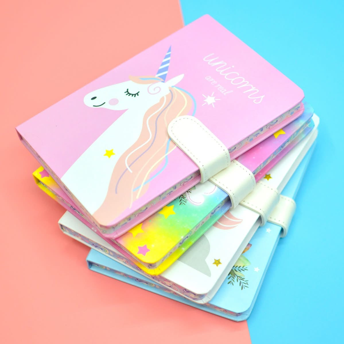 Fancy Unicorn Magnetic Flip Notebook/ Dairy/ Planner A5 Size