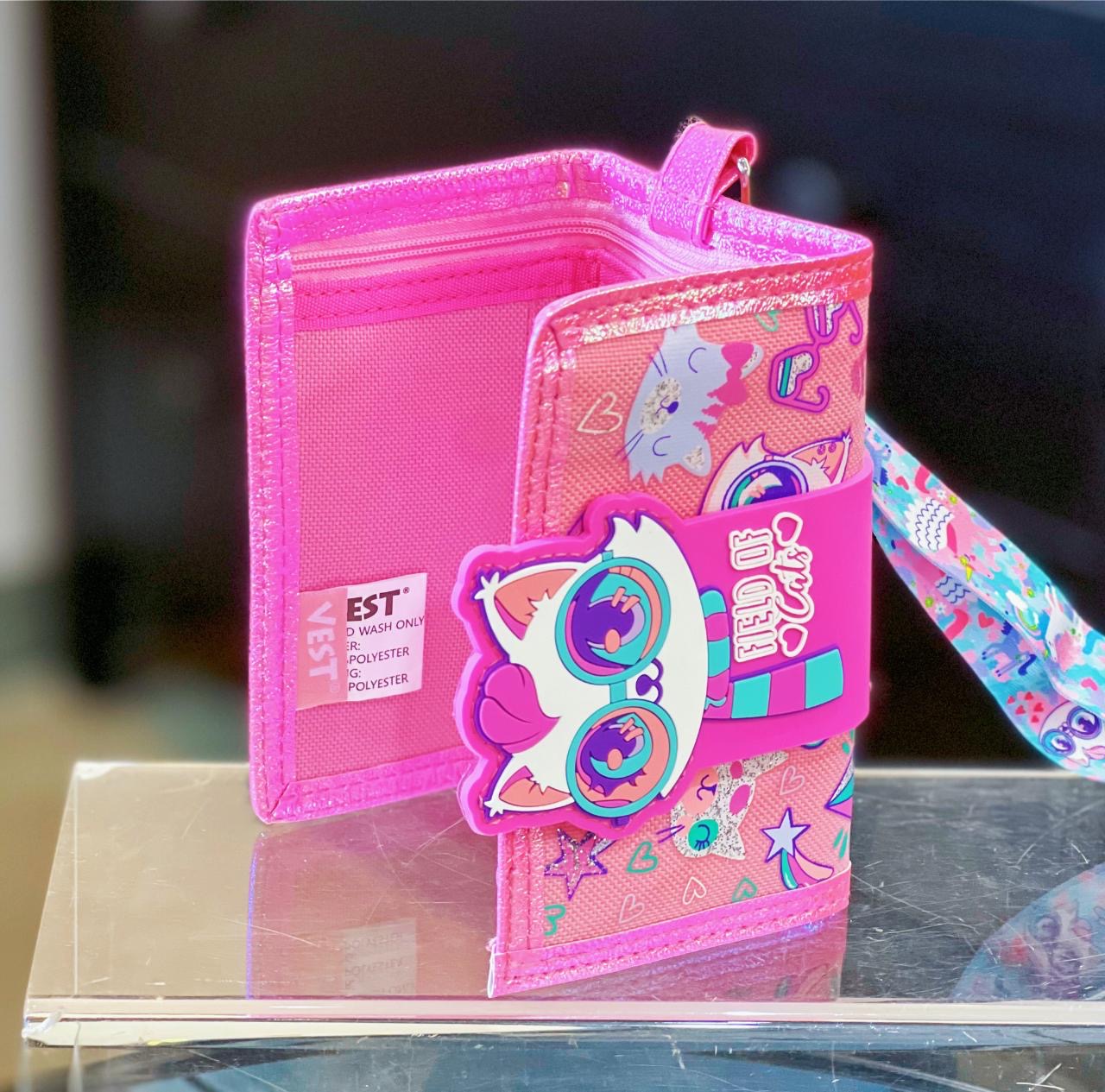 Vest Brand Luxury & Quirky 3-Fold Wallet for Kids with Sling Strap