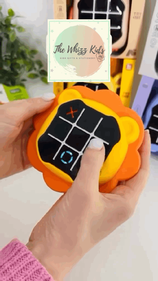 Animal Theme Electric Tic Tac Toe Game – Light-Up 2-in-1 Portable Game for Kids | No Screen Fun