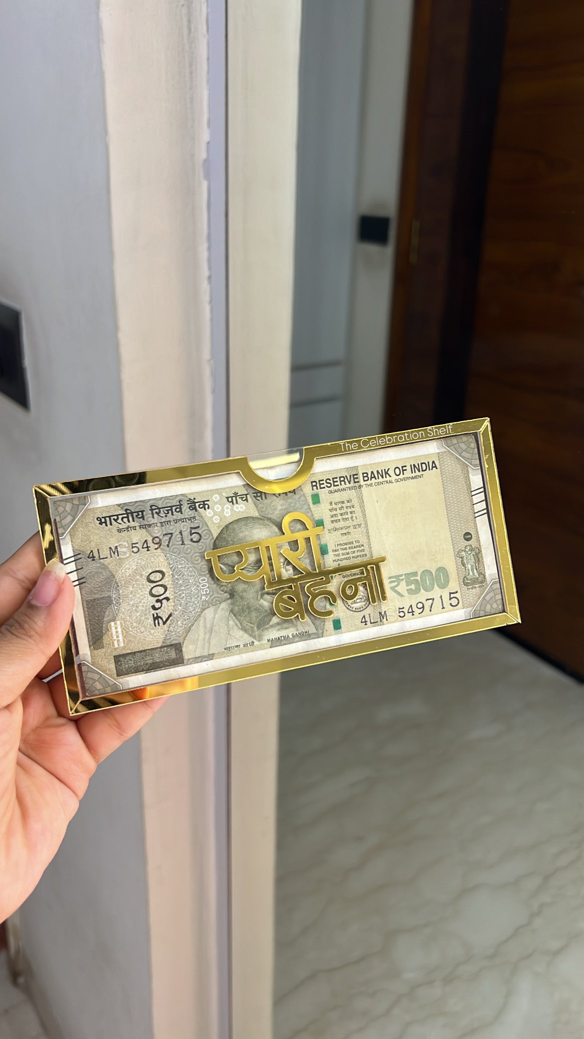 ✨ Rakshabandhan Acrylic Money Envelope | Premium Gift Envelope for Rakhi ✨(Pack of 4)