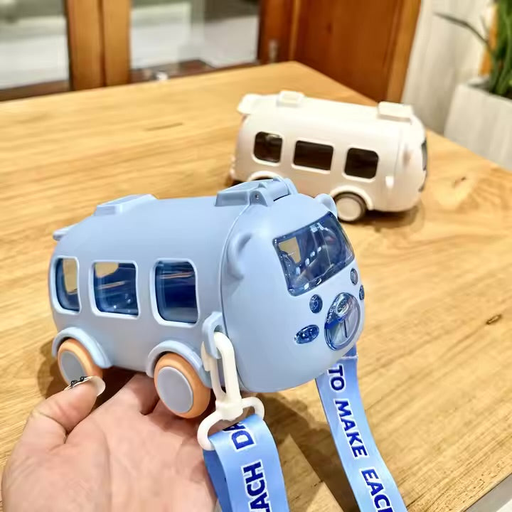Kids Bus Sipper Bottle β 500ml BPA-Free Water Bottle with Strap | Online India