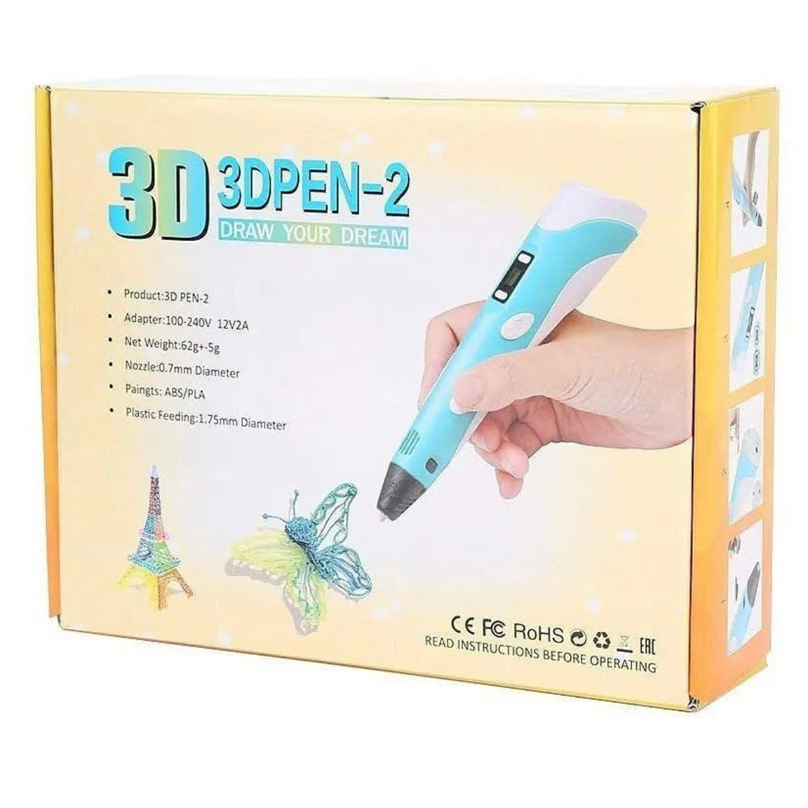 3D Pen Filament Threads / Refills – 3 Meter Roll (Pack of 2)