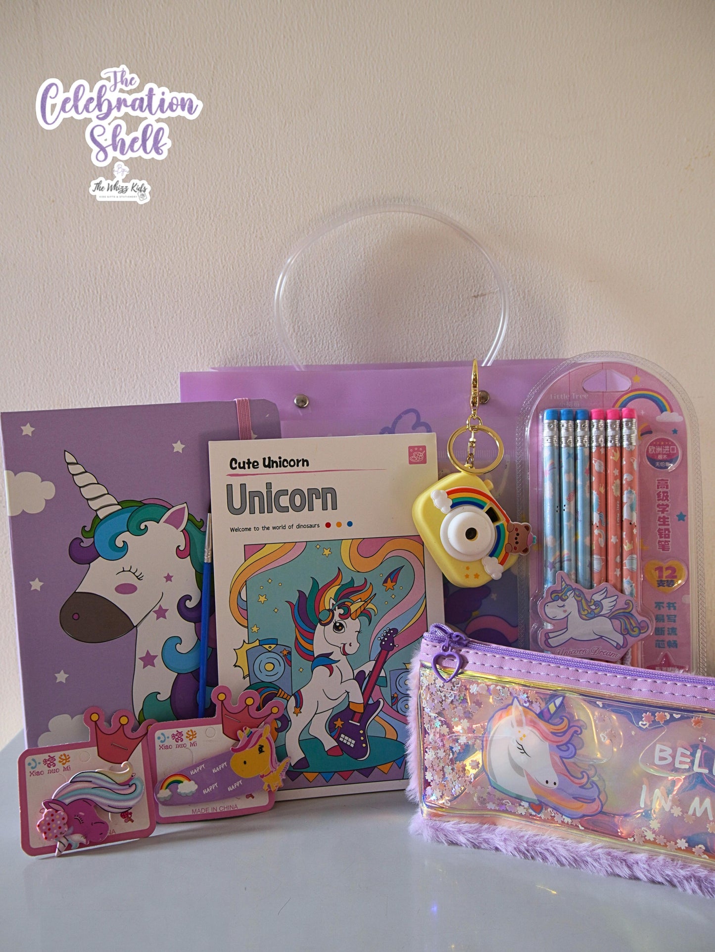 Unicorn Themed Gifting Hamper for Girls | Rakhi 2025 Special | Painting Book + Keychain Set