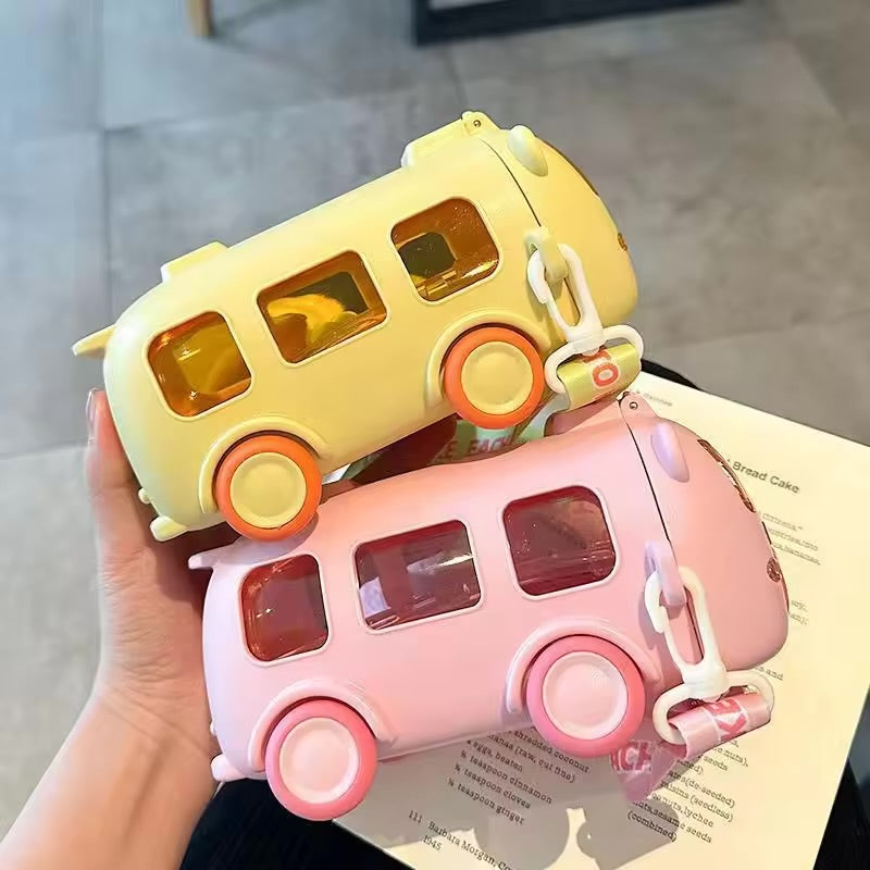 Kids Bus Sipper Bottle β 500ml BPA-Free Water Bottle with Strap | Online India
