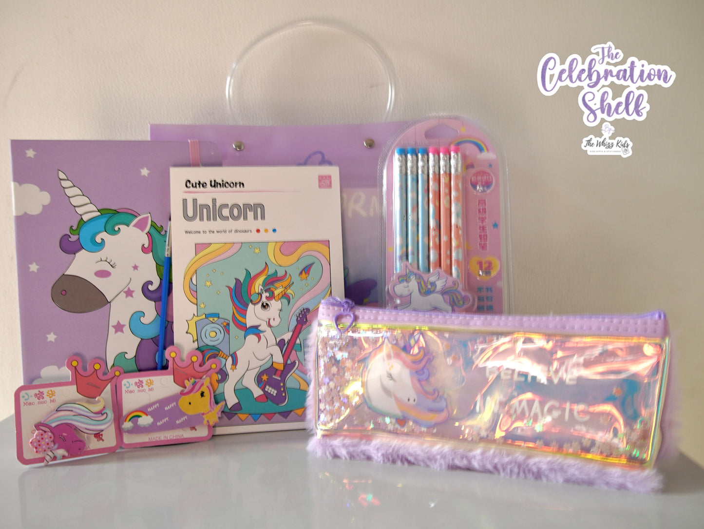Unicorn Themed Gifting Hamper for Girls | Rakhi 2025 Special | Painting Book + Keychain Set
