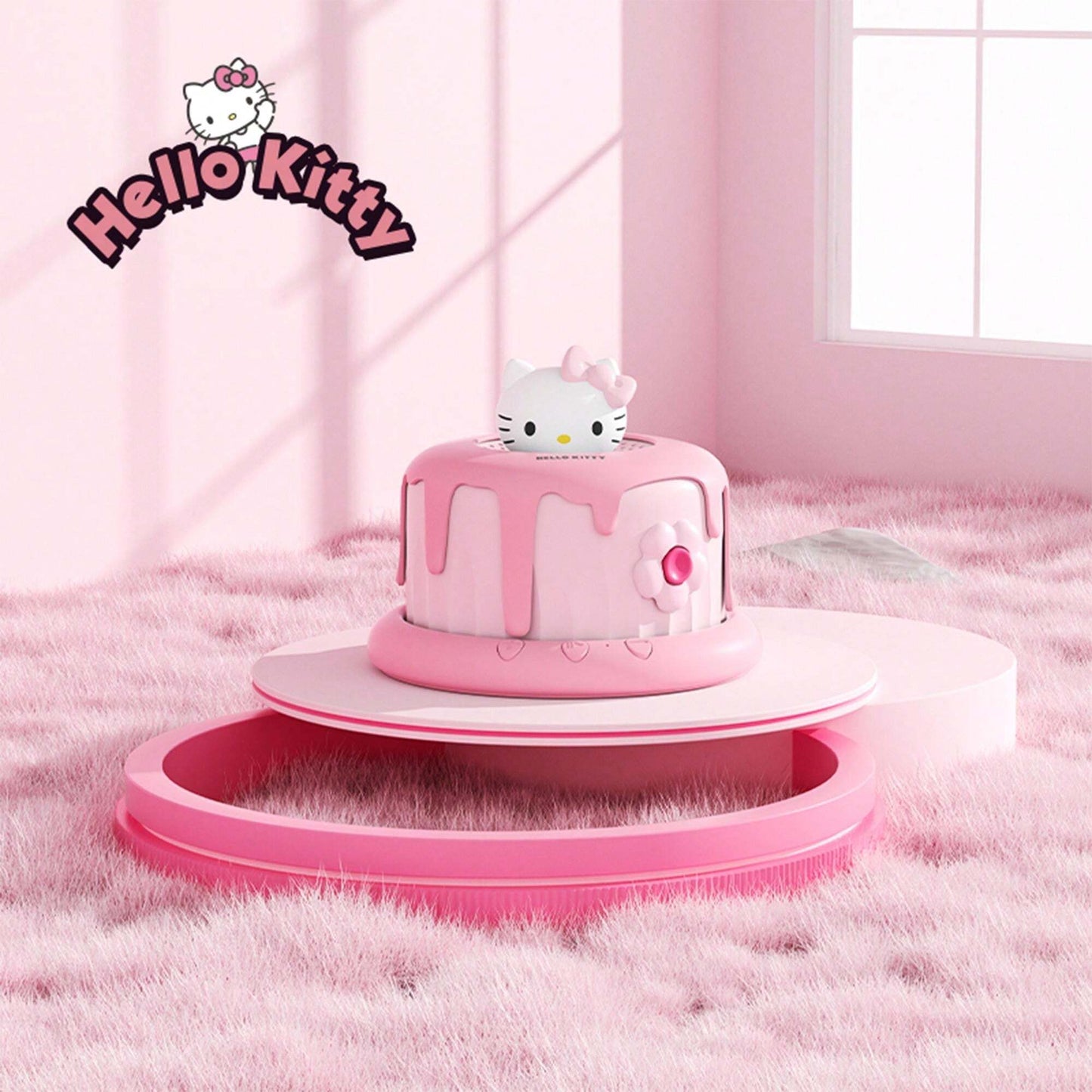 Sanrio Cake-Shaped Kuromi Bluetooth Speaker โ Cute Wireless 5W Speaker for Gifting & Decor (1200mAh, Bluetooth 5.0)