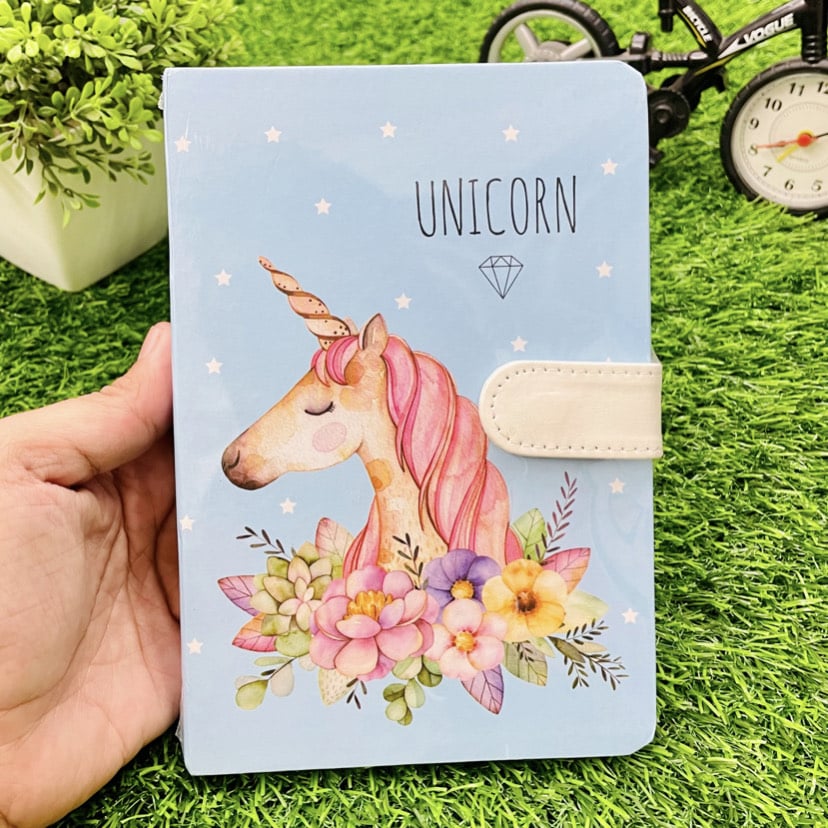 Fancy Unicorn Magnetic Flip Notebook/ Dairy/ Planner A5 Size