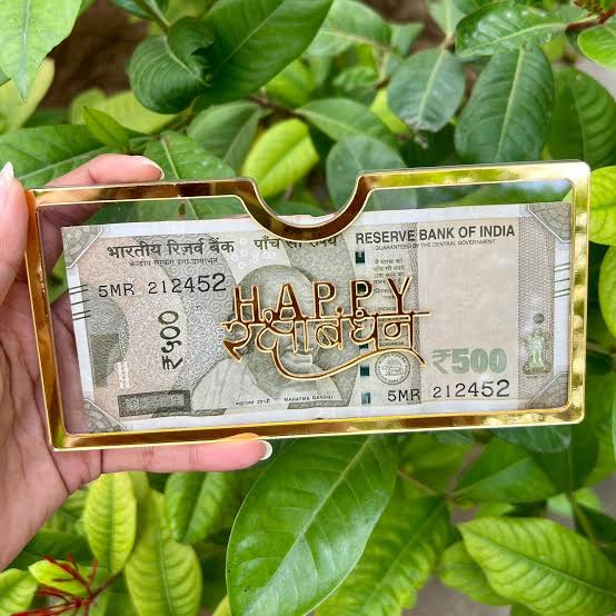 ✨ Rakshabandhan Acrylic Money Envelope | Premium Gift Envelope for Rakhi ✨(Pack of 4)