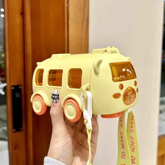 Kids Bus Sipper Bottle β 500ml BPA-Free Water Bottle with Strap | Online India