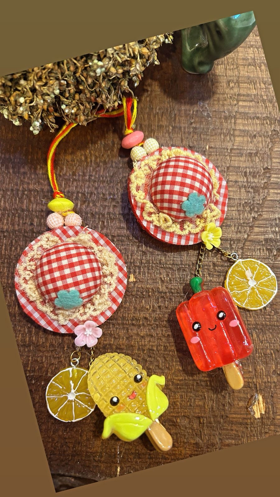 KN-2 Lollies & Corns with Lime – Reusable Hair Clip Lumba Rakhi for Girls