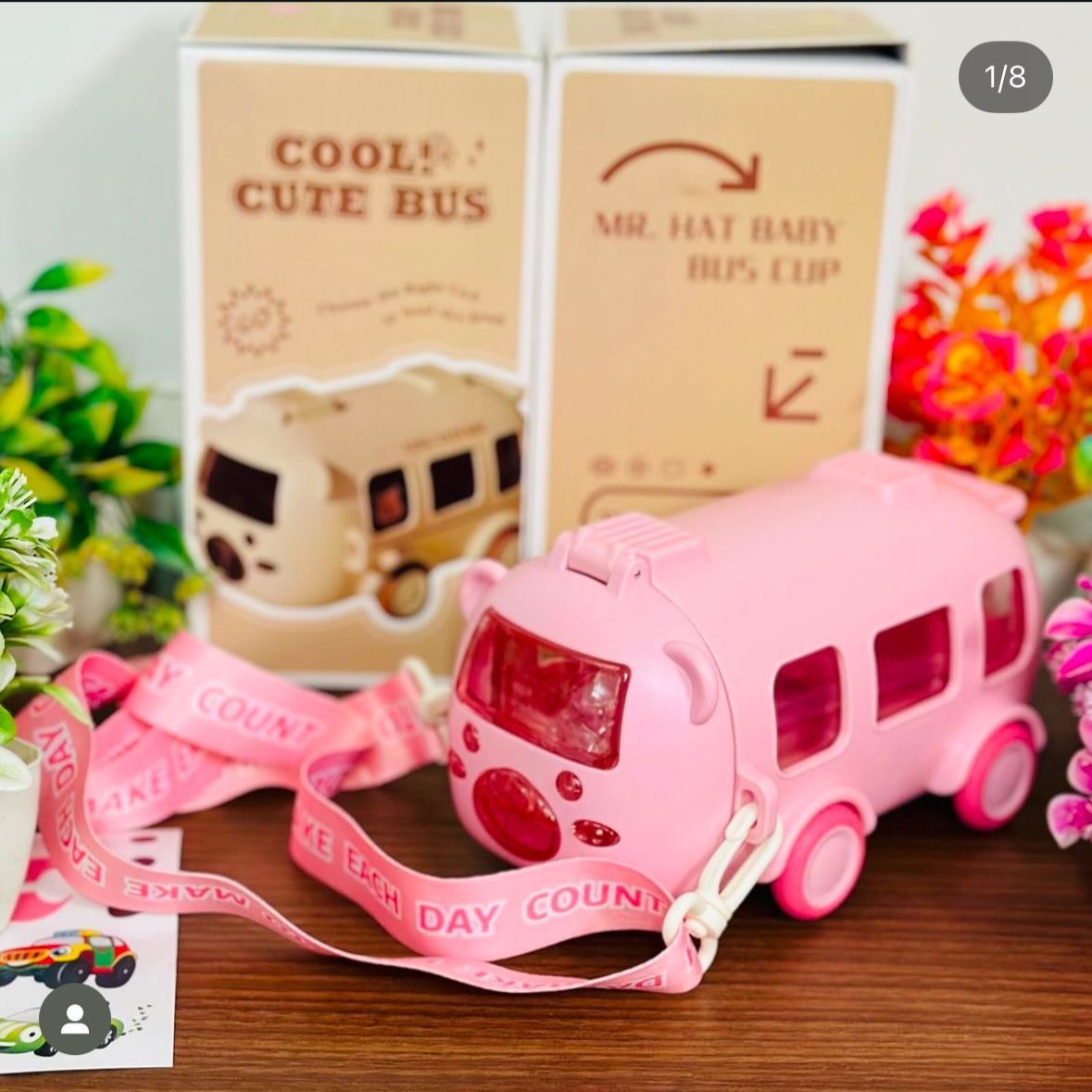 Kids Bus Sipper Bottle β 500ml BPA-Free Water Bottle with Strap | Online India