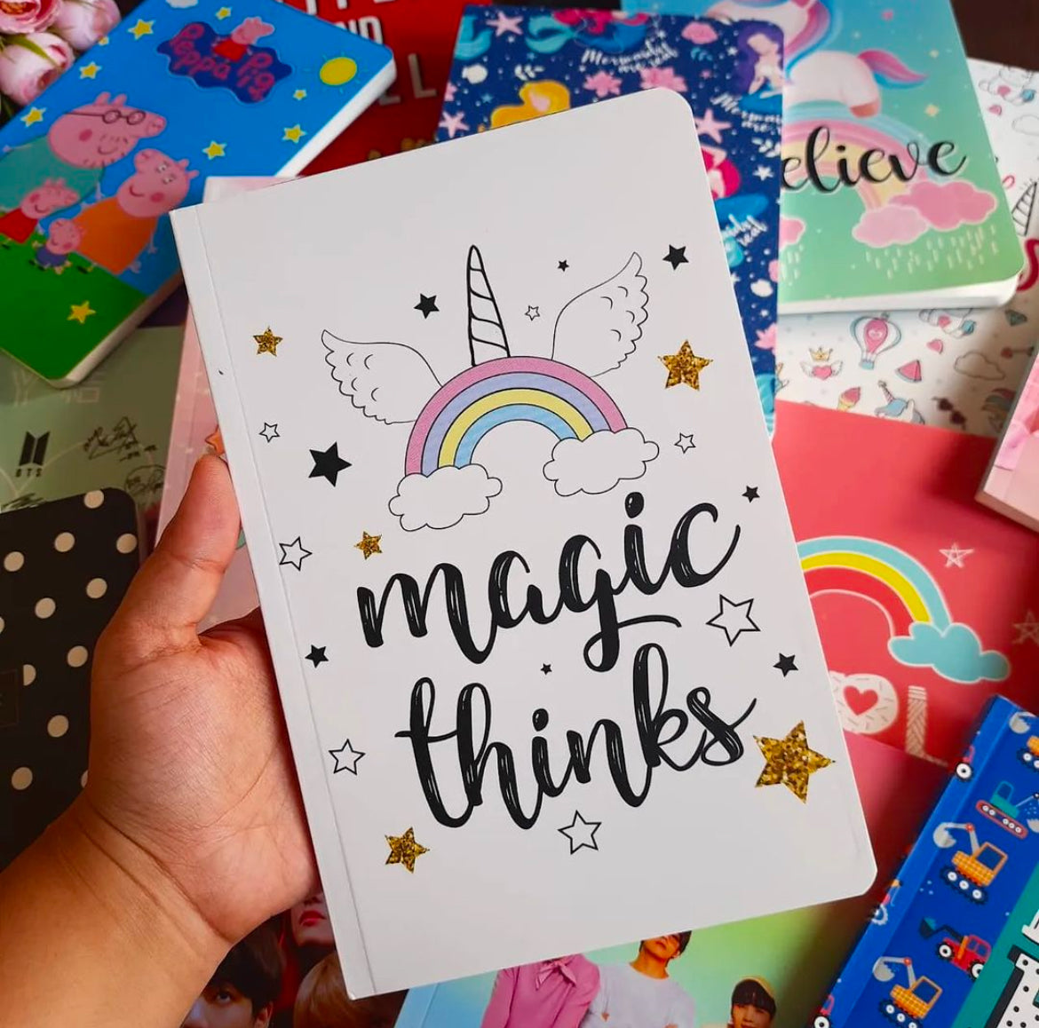 Unicorn Bright Prints Diary – A5 Size for School, College or Work