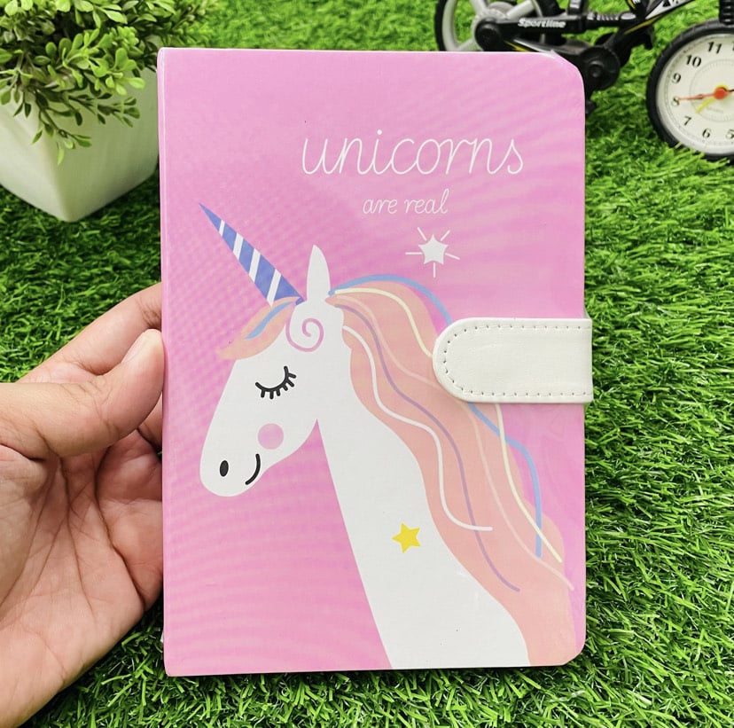 Fancy Unicorn Magnetic Flip Notebook/ Dairy/ Planner A5 Size
