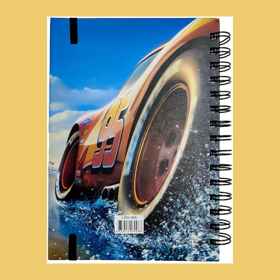 Car Theme Spiral Diary with Ruled Pages