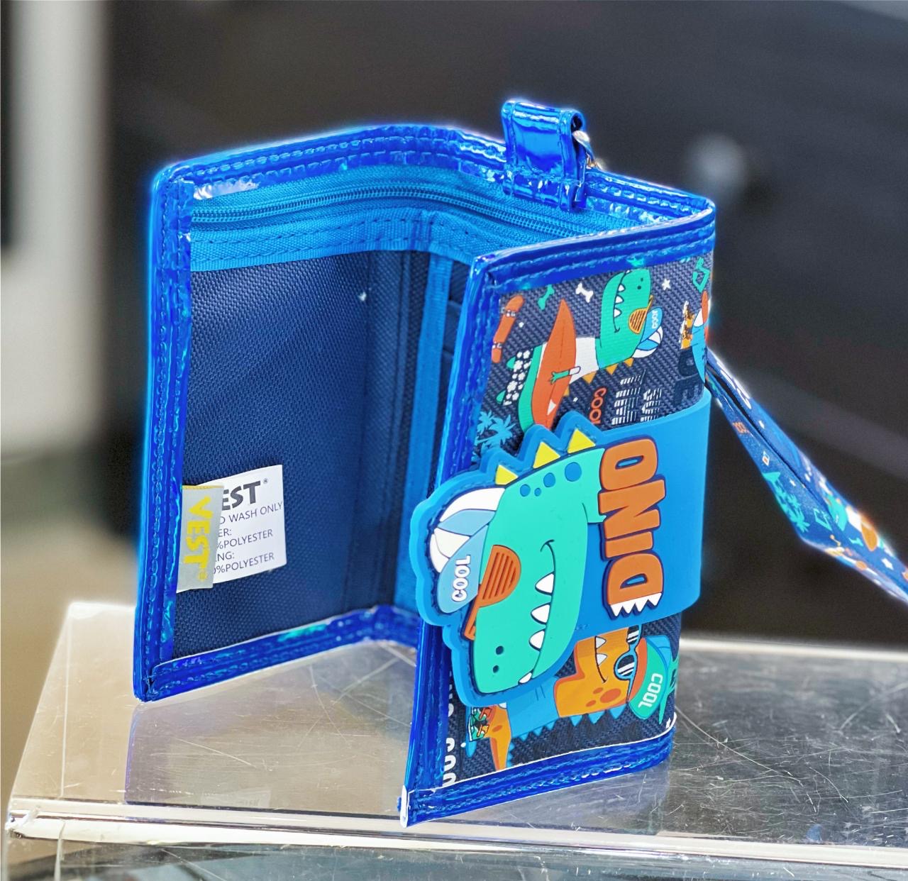 Vest Brand Luxury & Quirky 3-Fold Wallet for Kids with Sling Strap