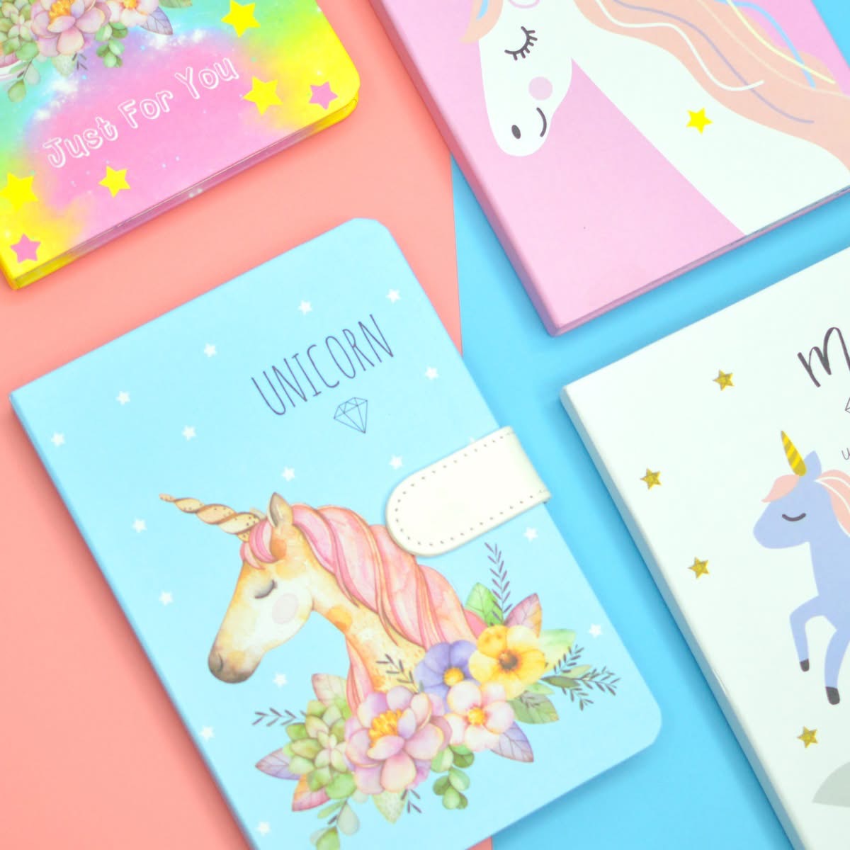 Fancy Unicorn Magnetic Flip Notebook/ Dairy/ Planner A5 Size