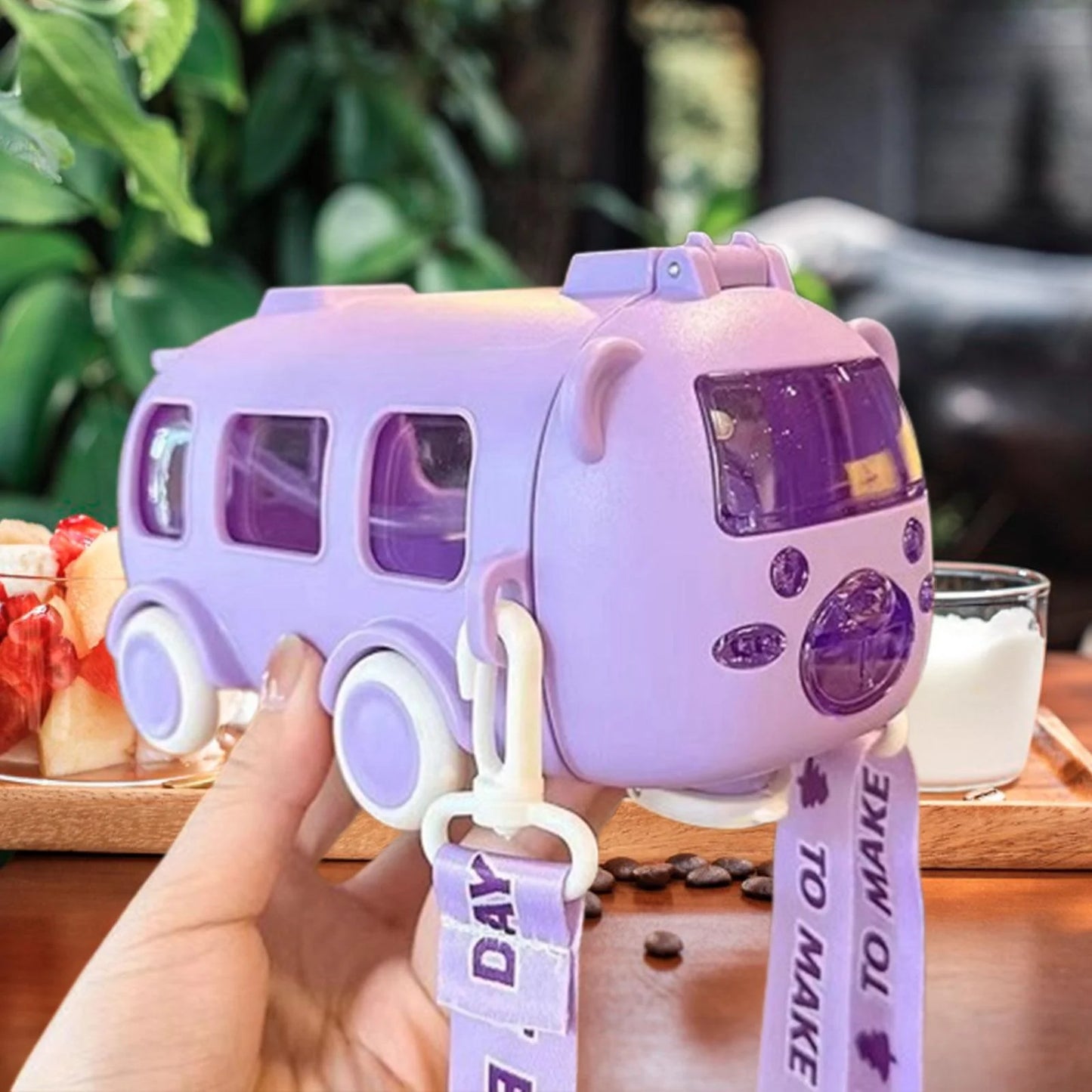 Kids Bus Sipper Bottle β 500ml BPA-Free Water Bottle with Strap | Online India