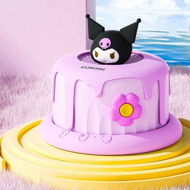 Sanrio Cake-Shaped Kuromi Bluetooth Speaker โ Cute Wireless 5W Speaker for Gifting & Decor (1200mAh, Bluetooth 5.0)