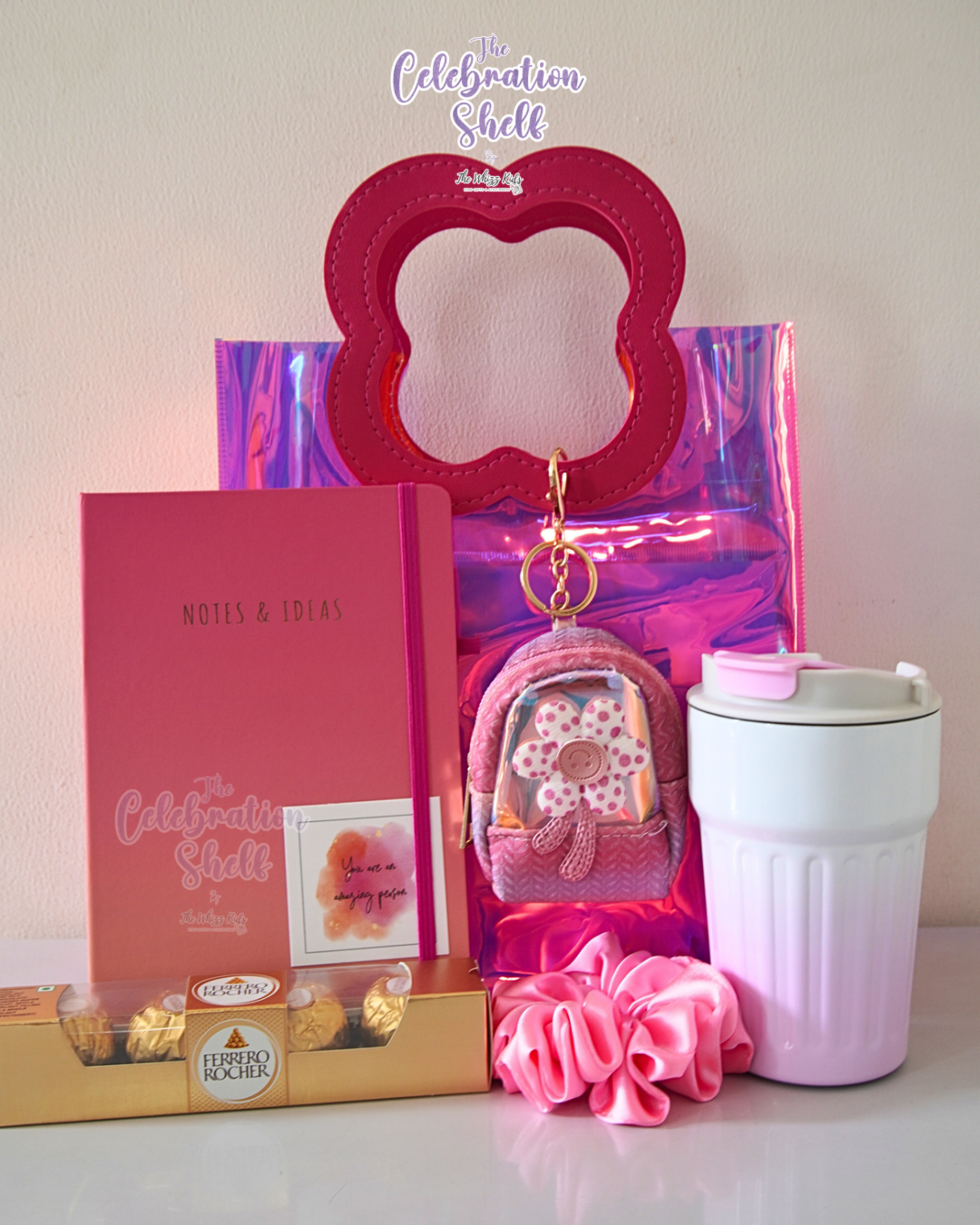 Sassy Pop Sister Rakhi Gift Hamper | Quirky Utility Pamper Hamper for Girls | Hot Pink Theme