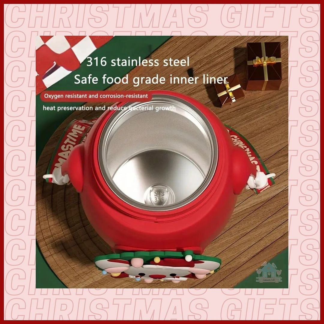 Christmas-Themed Steel Sipper Bottle