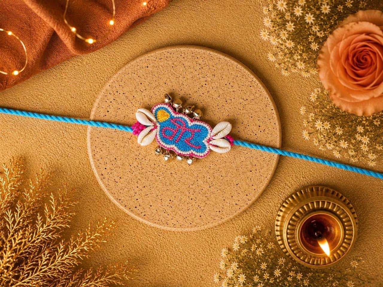 Mera Shaan Mera Veer Hand Embroidered Rakhi | Trending Designer Rakhi for Brother | Ghungroo Rakhi 2026