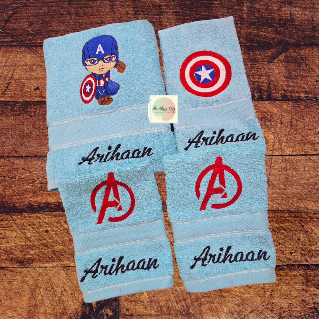 Personalised 100% Cotton Embroidered Towel Sets