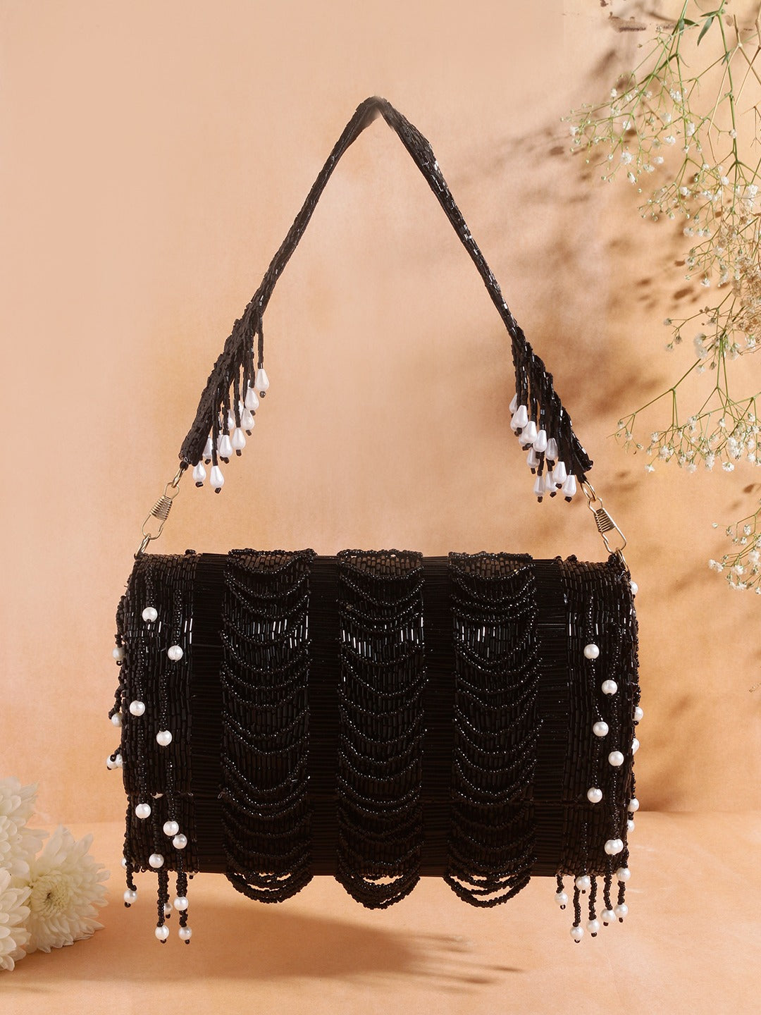 Designer Silver Katdana Flap Clutch