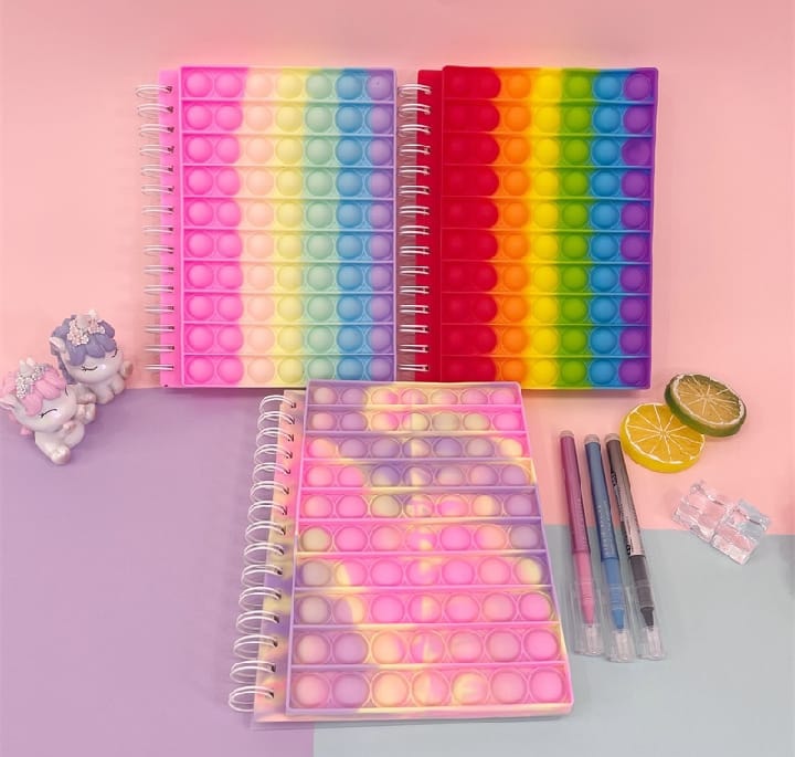 Rainbow Pop It Notebook- A5 Size