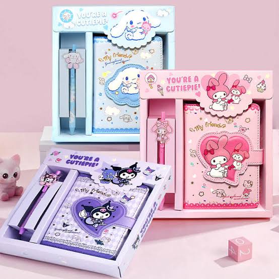 Kawaii Sanrio My Melody Theme Planner Diary Gift Set with Cute Pen – Colourful Character Stationery for Kids & Teens
