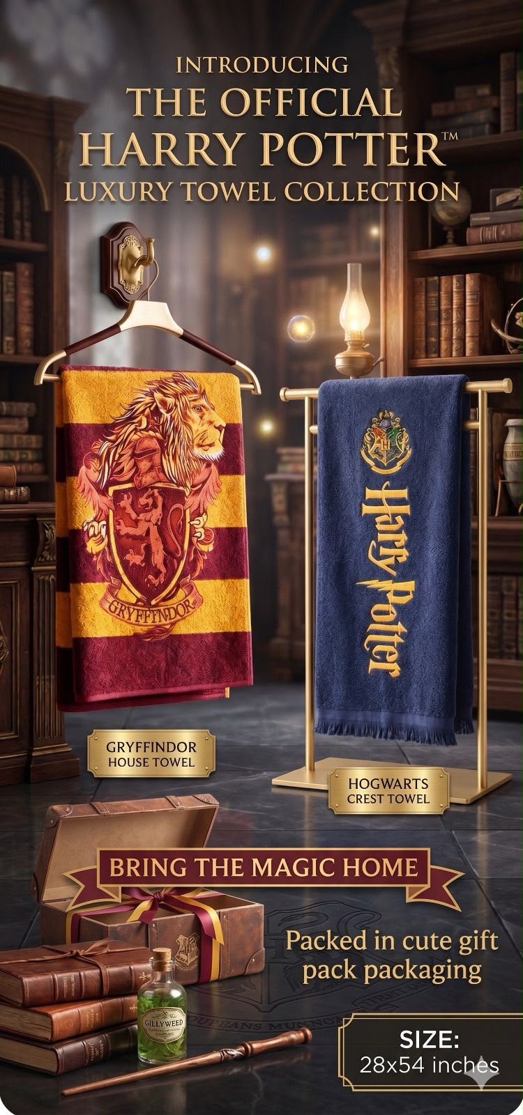 HK- 04 Personalized Harry Potter Gift Combo | Harry Potter Rakhi Gift Hamper with Backpack, Towel & UNO | Free Shipping