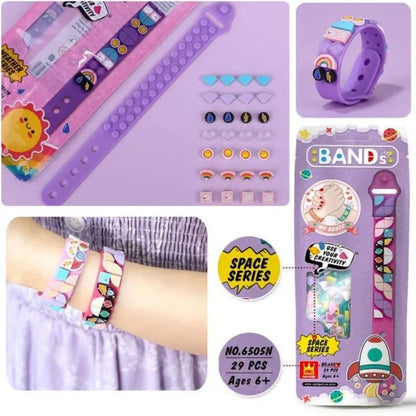 💜 Colourful Puzzle Lego Wrist Band Rakhi – Limited Edition Silicone Rakhi for Kids
