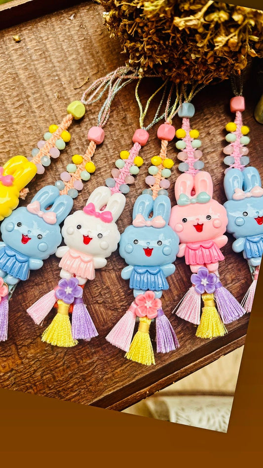 KN-7 Bunny Love Reusable Hair Clip Lumba Rakhi – Adorable Rakhi for Girls