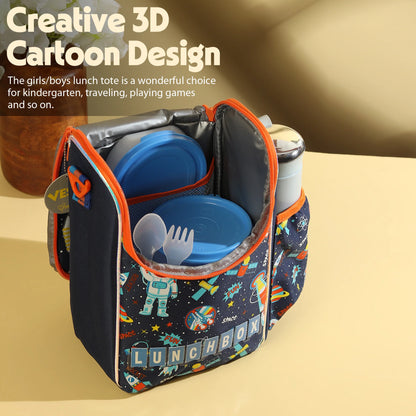 Customisable Insulated Lunch Bag – Sports, Unicorn, Space, Dino Theme & More (Vest Brand Inspired)