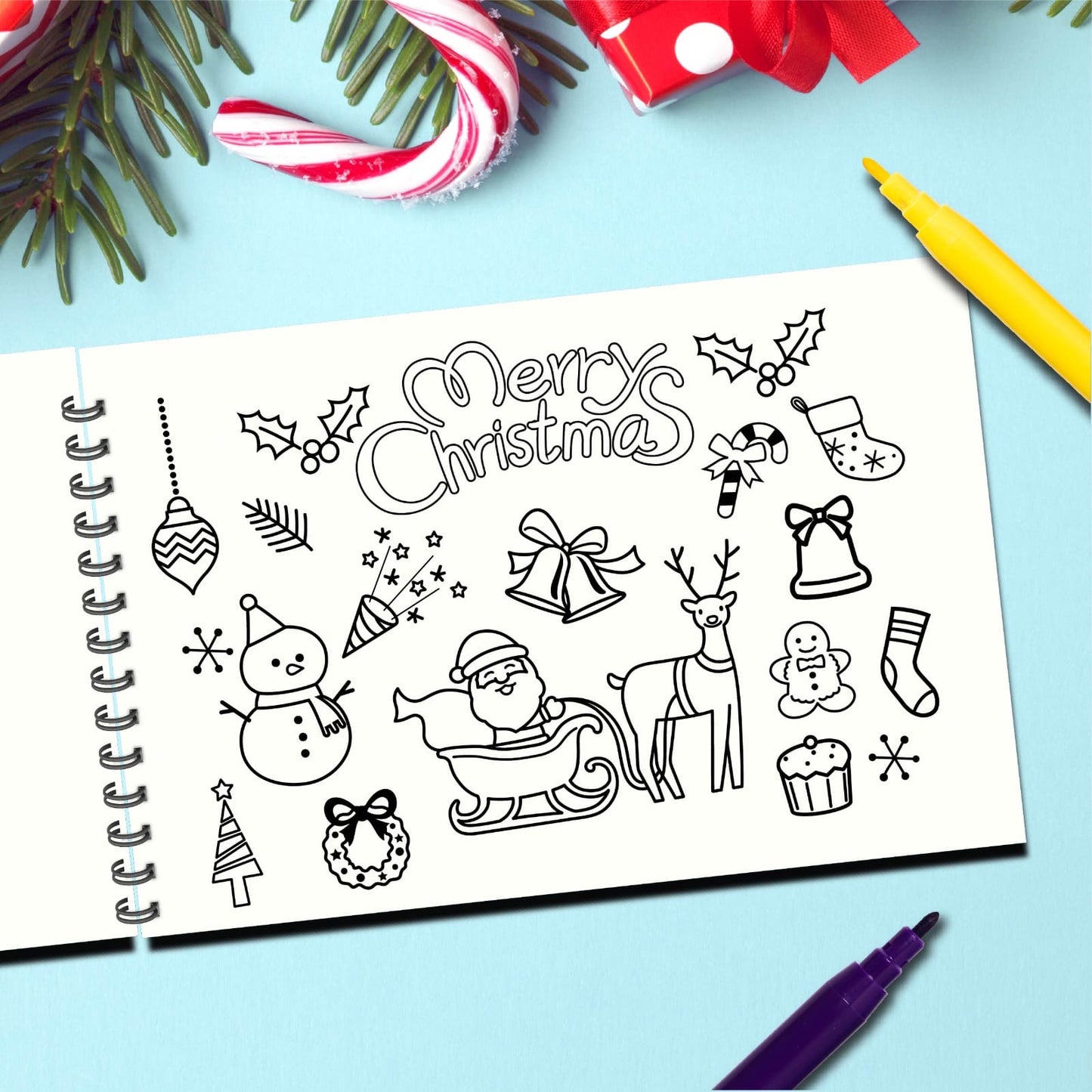 Personalized Christmas Coloring Book