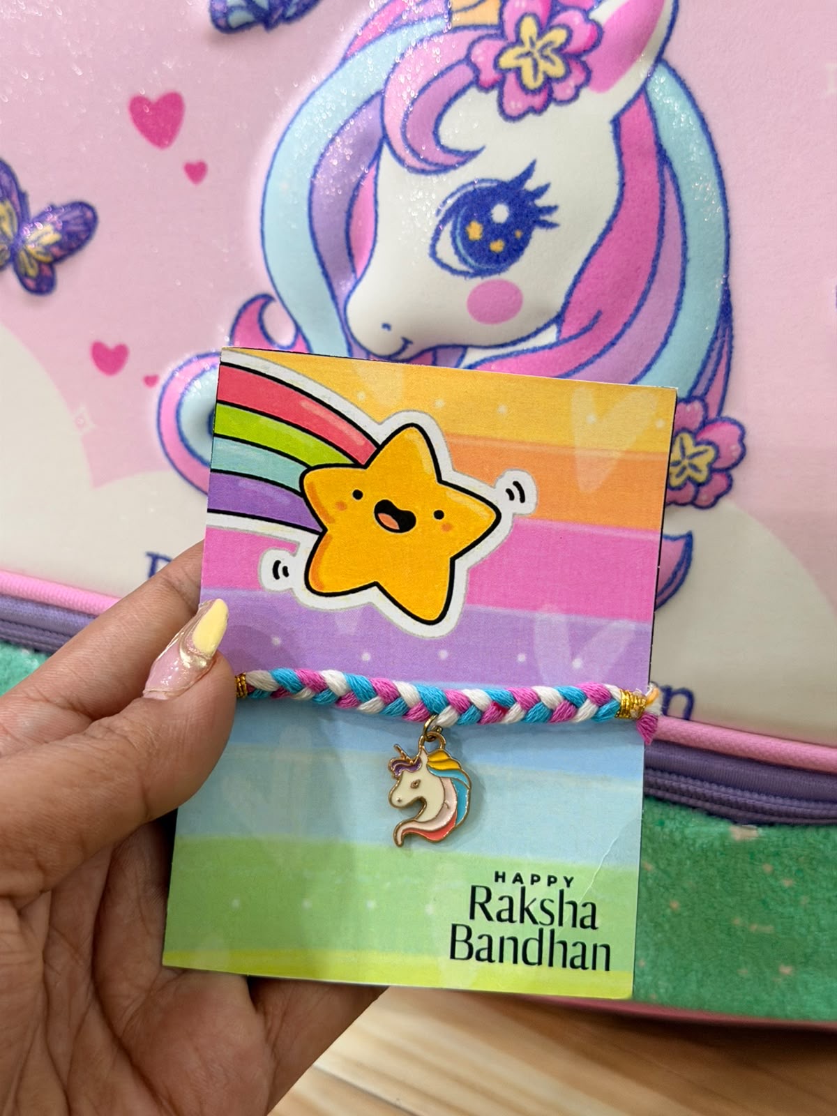SHM- 002 Personalized School Essentials Gift Hamper with Rakhi | Custom Lunch Bag, Bottle, Lunch Box & Napkin | Raksha Bandhan 2026