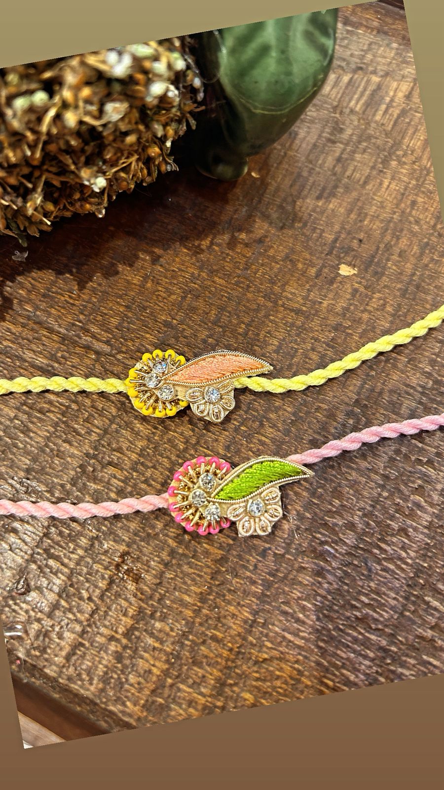 N-07 Designer Rakhi with Delicate Traditional Work – Handcrafted Elegance for Bhai