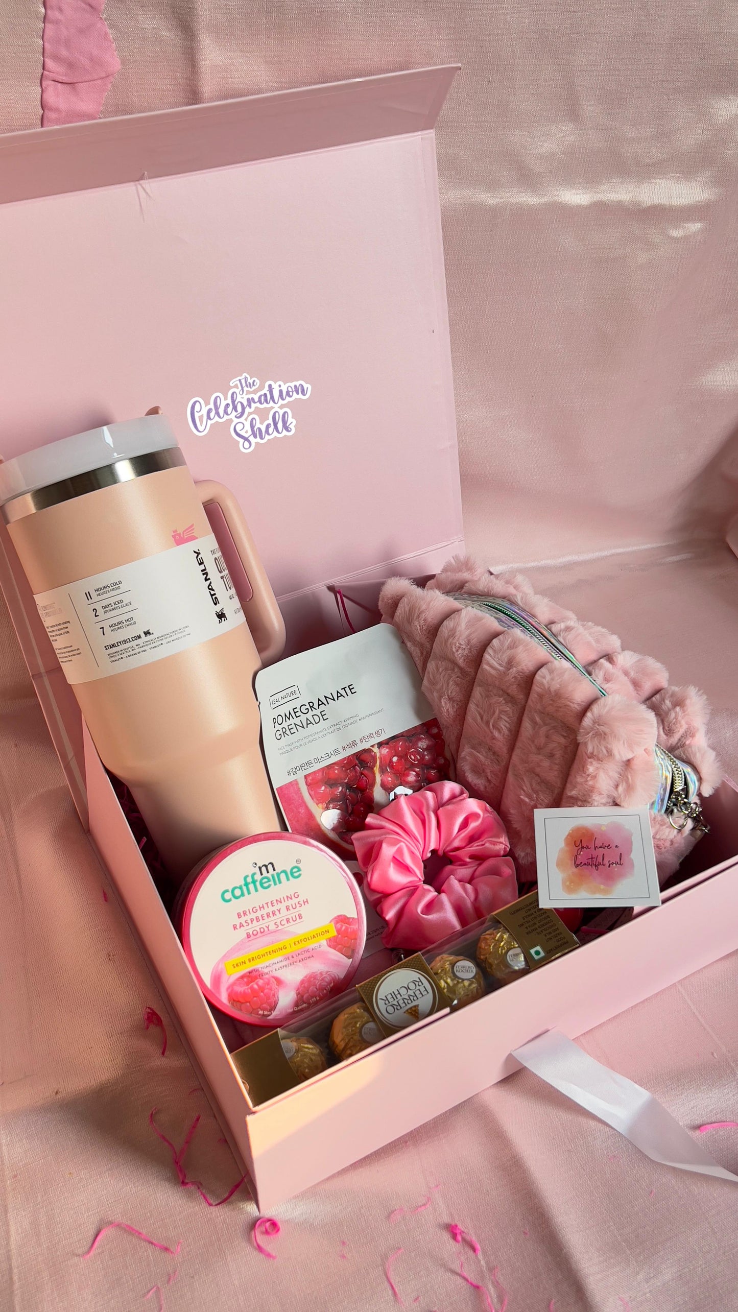 Blush Luxe Gift Hamper – Aesthetic Pink Box for Sisters, Bridesmaids, Friends & Her